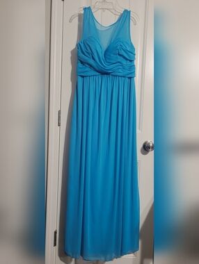 Mesh Ruched Bodice Formal Dress